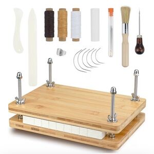 Book Press Binding Materials Tools Bookbinding Kit for Beginners 11.6 x 7.9 Inch